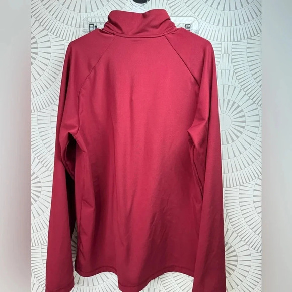 Puma Mens Long‎ Sleeve Red Quarter Zip Short Size Large - Picture 2 of 4
